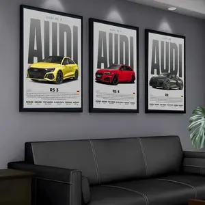 PIKPAKA Audi Poster Instant Room Glow-Up HD Wall Art | Waterproof Peel & Stick Aesthetic Decor | Easy-Apply Durable Gift | Bedroom Bathroom Hallway Home Decor