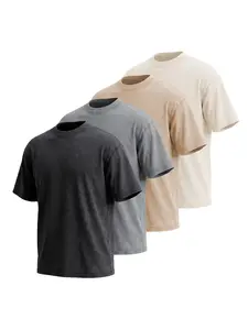 4pac Men's Vintage Washed Textured T-Shirt - Short Sleeve Casual Streetwear Tee (1-Pack / 4-Pack)
