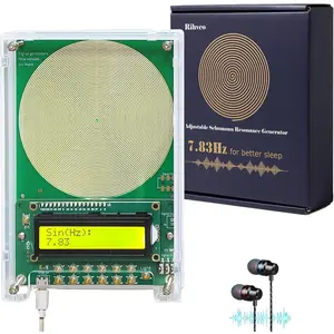 7.83Hz Schumann Resonance Generator, Sine Wave Frequency Generator for Healing (0.01Hz-299999Hz) with Acrylic Case, USB Powered Signal Generator for Relaxation, Stress Relief & Sleep