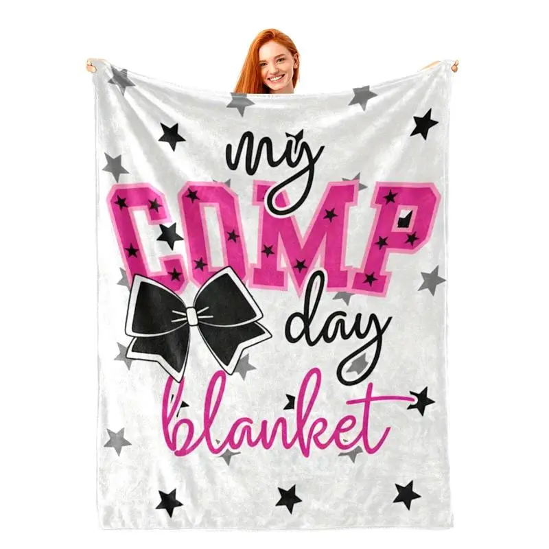 Cheerleading Theme Text Print Blanket Cheerleading Blanket My Game Day Blanket School Cheerleading Competition Blanket, Cheerleading Gift Blanket - Soft and Warm White Flannel Blanket
