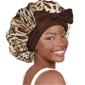 Double Layer Satin Bonnet, Soft and Breathable Hair Care Bonnet, Adjustable Night Sleeping Cap, Heatless Styling Tool for Women