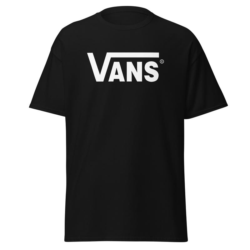 Vans White Logo Black T-Shirt