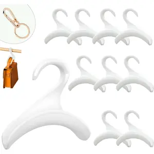 Purse Hanger, Bag Hanger for Closet 11PCS Purse Holder Backpack Hanger Hook for Organizer Storage Purses Tote Bag Backpacks Handbags(White)