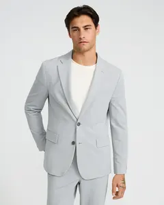 Express Slim Gray Seersucker Everyday Performance Suit Jacket