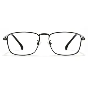 Blue Light Glasses for Men Crystal Lens Square Sreen Computer Glasses Black Rim UV Blocking Gaming Work Eyeglasses Frame Cyxus 8752