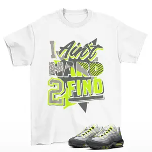 Rare Find Sneaker Shirt White to Match Air Max 95 OG Neon