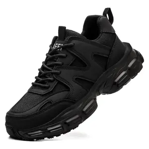 Women's steel toe shoes, men's wide anti slip composite work sports shoes, indestructible, comfortable and safe tennis shoes, lightweight and breathable structure sports shoesRAIMENTRY