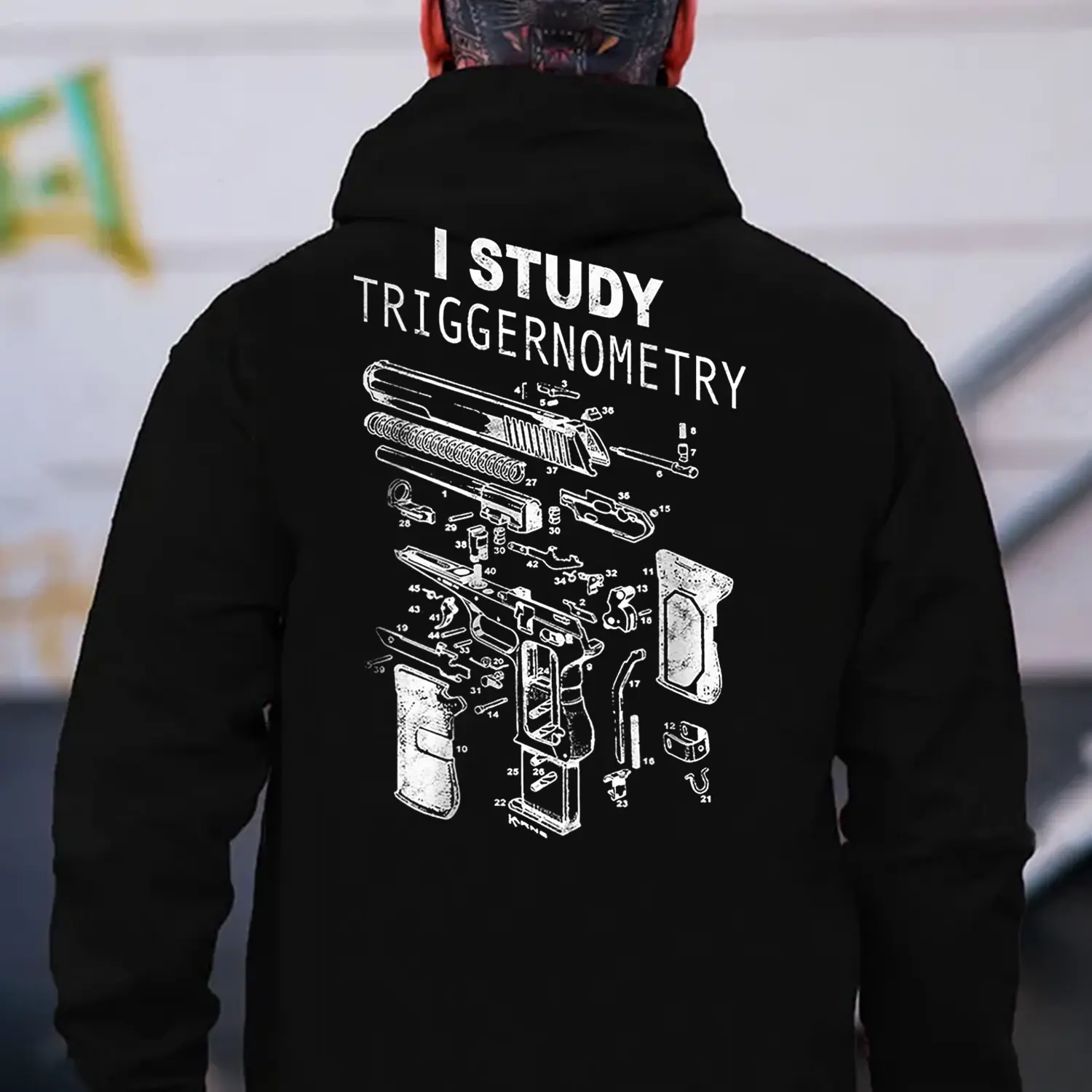 I Study Triggernometry Hoodie, Funny Patriotic Tee for Men, Tactical Humor Streetwear Top, Unisex Graphic Tee