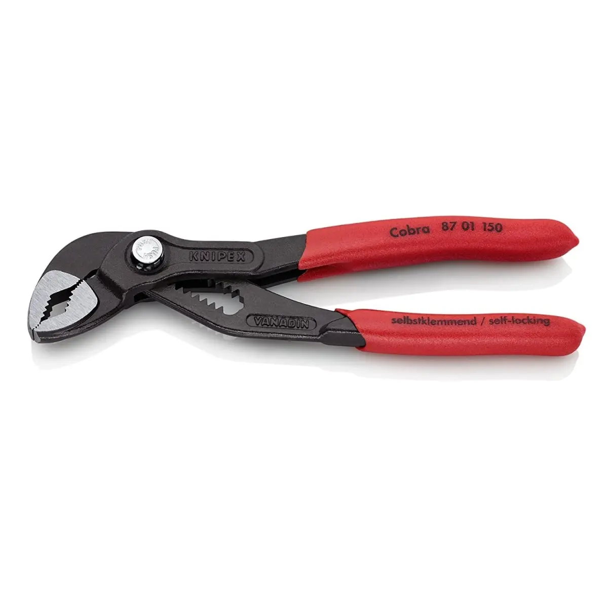 Knipex High-Tech Cobra Water Pump Pliers, Adjustable, Box-Joint, Fast Adjustment, Plastic-Coated for Fishing & Outdoor Recreation Use, Fishing Tools, Adjustable Pliers, Cobra Series, Outdoor Users, Box Joint Construction, Home Needs, Houseware Supplies, F