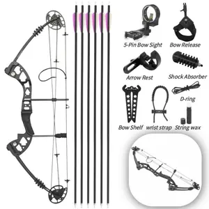 1 Set Compound Bow Set - Must-Have Gear for Outdoor Archery Training, 30-55lbs, Complete with Accessories, Durable, Suitable for Both Professionals and Beginners, Adult Archery Set