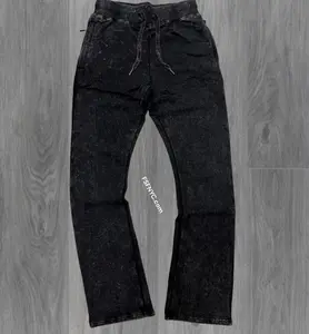 Narr - Mineral Wash Stacked Sweat Pants - Black B - 0713