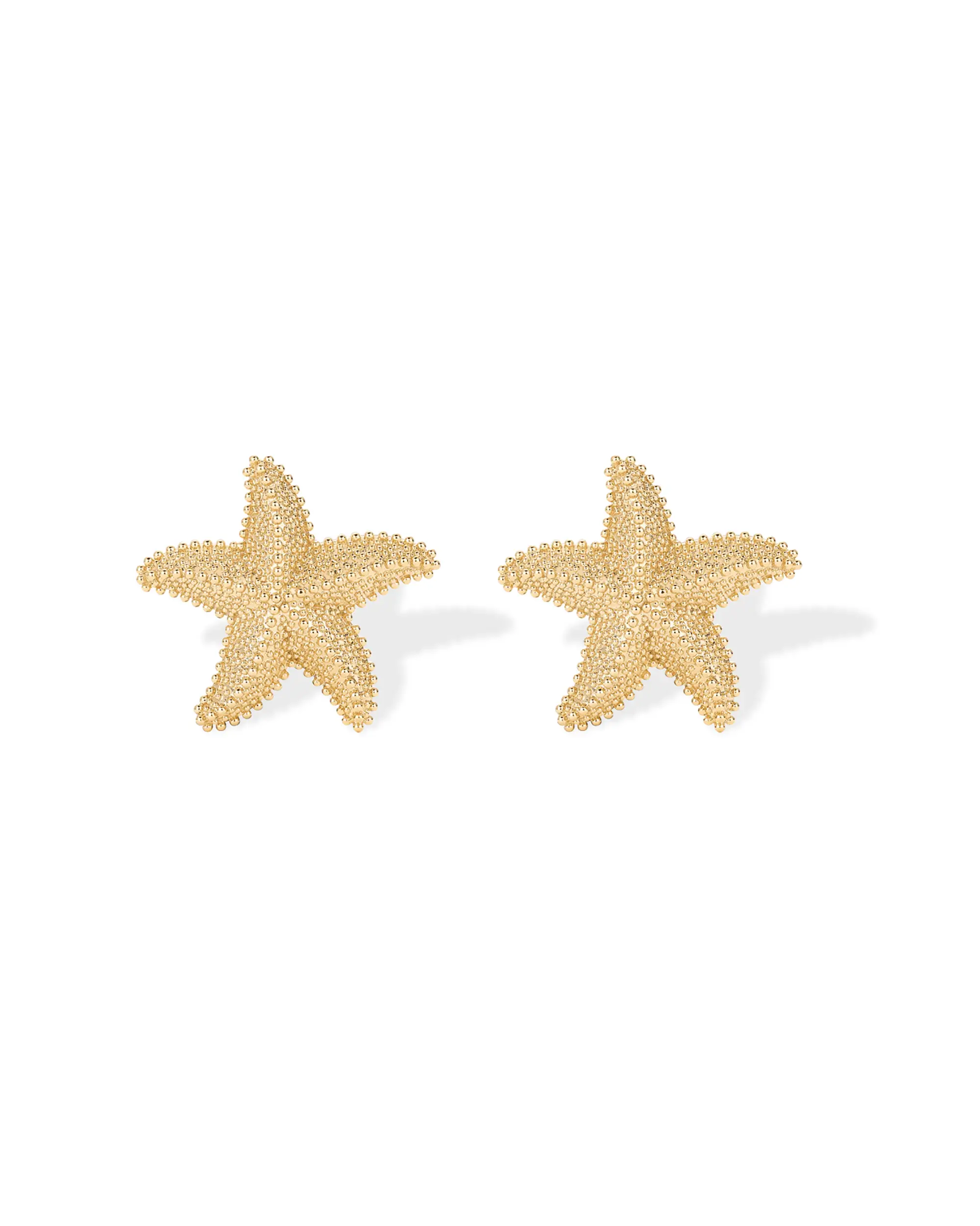 PAVOI 14K Gold Plated Sterling Silver Posts Starfish Statement Earrings for Women | Chunky Ocean Starfish Stud Earrings | Hypoallergenic Jewelry