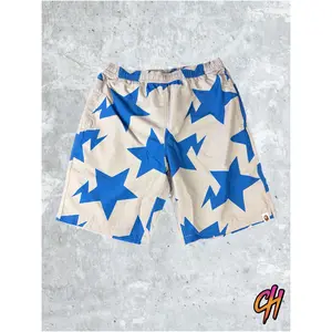 Bape Bapesta Pattern Grey Beach Shorts Size XL