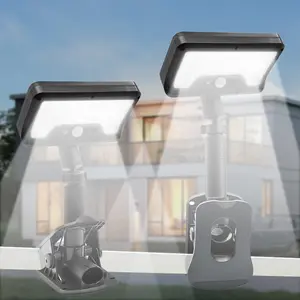 1/2Pcs outdoor clip on solar lights, outdoor clip on solar sports lights, 360 ° rotatable and vertically adjustable solar fence lights, camping safety lights, suitable for deck, drainage ditch, camping, garden, courtyard, corridor lighting