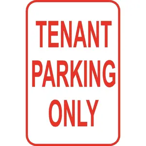 Tenant Parking Only Parking Lot Sign 12" x 18" Aluminum Metal Road Street #5
