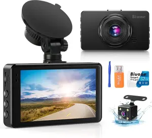 Dash Cam Front and Rear, Dash Camera for Cars with G Card Super Night Vision, Car Dash Cam P Dashboard Camera with GSensor, Parking Monitor, Loop Recording, Motion Detection Car Camera