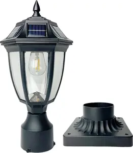 Solar  Lamp Lights, Dusk to   Light with Pier Mount Base, Outdoor  Solar Motion Sensor Lights for Garden Yard Landscape Pole Pillar