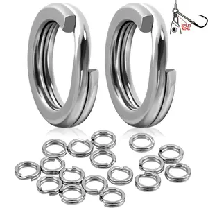 Fishing Split Rings, 100pcs/set Heavy Duty Stainless Steel Fishing Double Split Ring, Lure Connectors Fishing Tackle, Fishing Swivels Snap