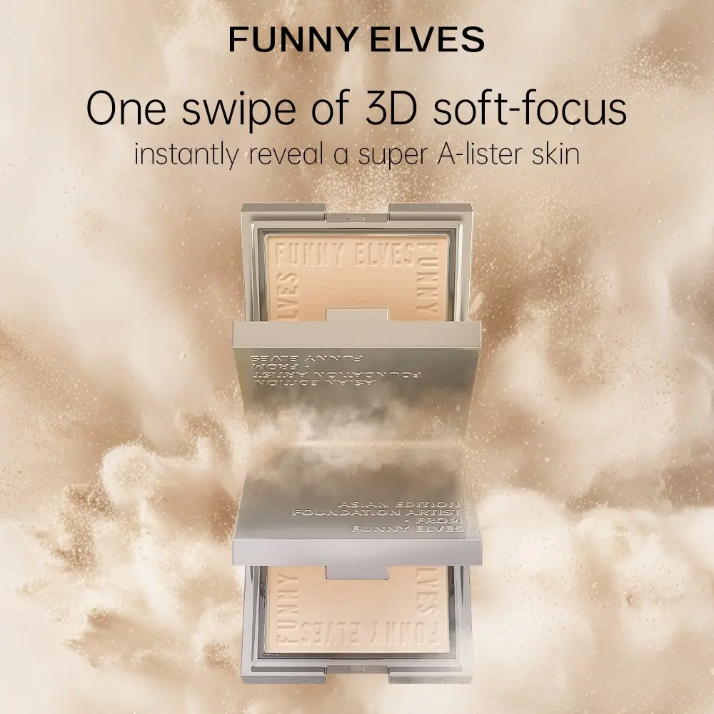 Funny Elves soft matte pressed powder Cosmetic Powder Makeup Powder Finishing Powder 7g