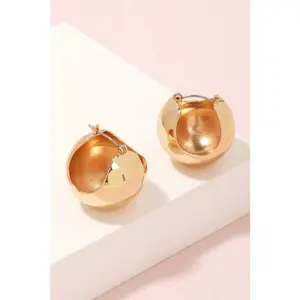 Metallic Sphere Hoop Earrings