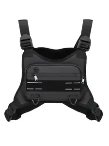 Outdoor Running Chest Bag, Lightweight Trail Running Vest Rigs for Workouts Training Cycling Hiking, Water Resistant Sports Chest Pack for Men and Woman