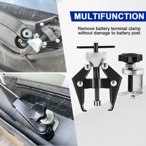 Battery Terminal Puller Set, Windshield Wiper Arm Removal Tool Kit, Fixed & Adjustable Models, Car Maintenance Accessories