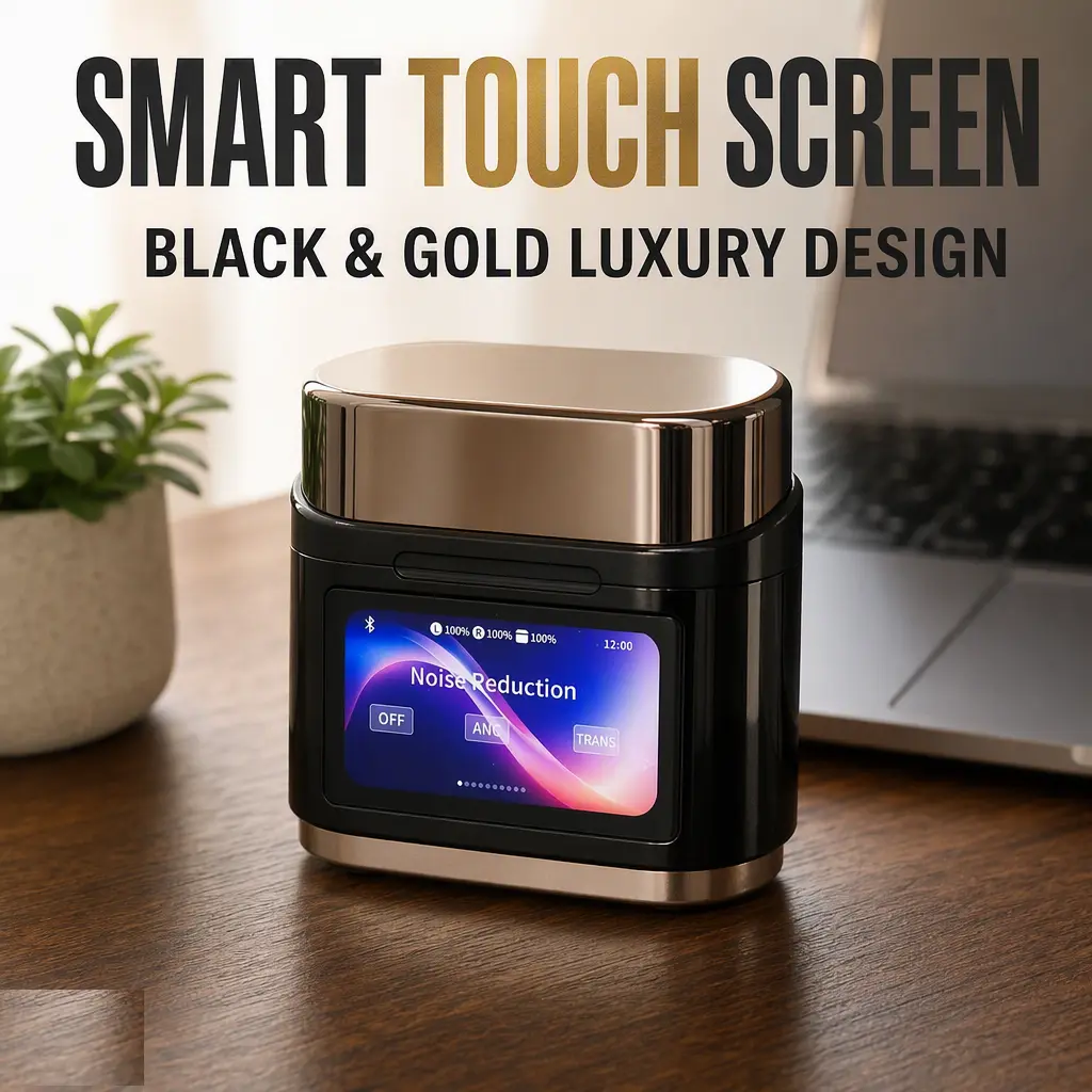 The Fluffdrip BD-2 wireless charging audio earbuds feature a smart display, support ANC and ENC active noise cancellation, offer 16-language support, include a "Find My Earbuds" function, and support Type-C charging and electronic noise reduction.