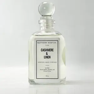 Mattoon Soap Co. 'CASHMERE & LINEN' Reed Diffuser, Vegan, Home, Home Accessory Liquid Bedroom Long-lasting Decoration Gift