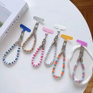 Autumn And Winter Colored Plush Long And Short Rope High-end Universal Mobile Phone Lanyard Keychain
