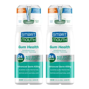 SmartMouth Gum Health Zinc Activated Mouthwash (16oz 2 Pack) – Bleeding Gum Protection | Fresh Breath Dentist-Recommended Oral Rinse