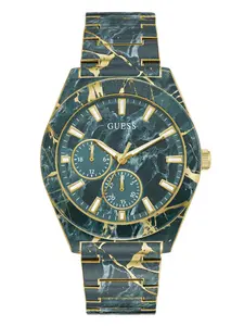 GUESS Male Two-Tone Multifunction Watch