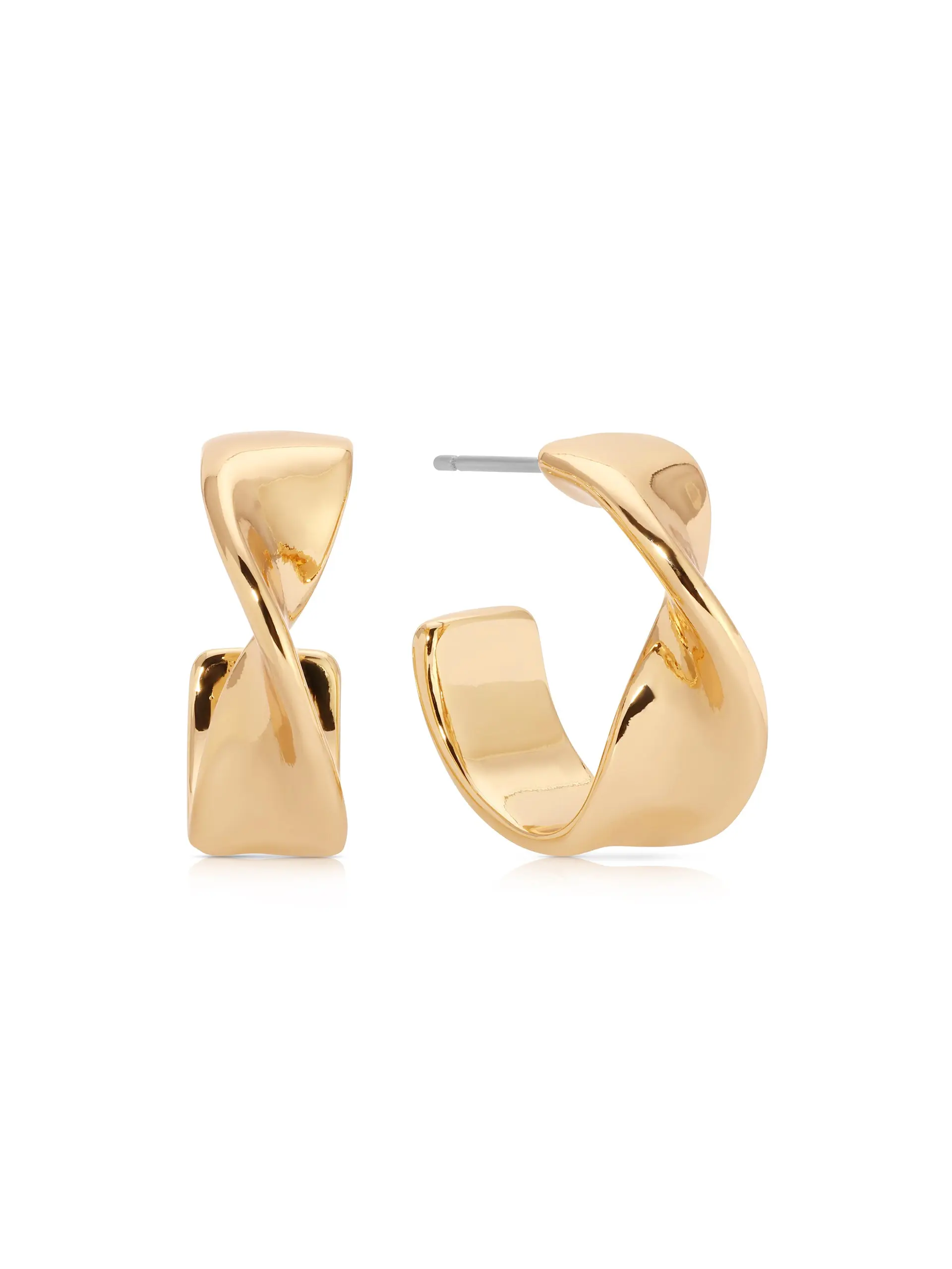 Heirloom Twist Small Hoop Earrings | 18K Gold or Silver Plated Twisted Hoops | Minimalist Classic Everyday Earrings for Women