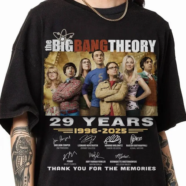The Big Bang Theory Anniversary Shirt, Sheldon Unisex Shirt | Retro 90's The Big Bang Theory Thank For The Memories Sweatshirt Gift for Men and Women