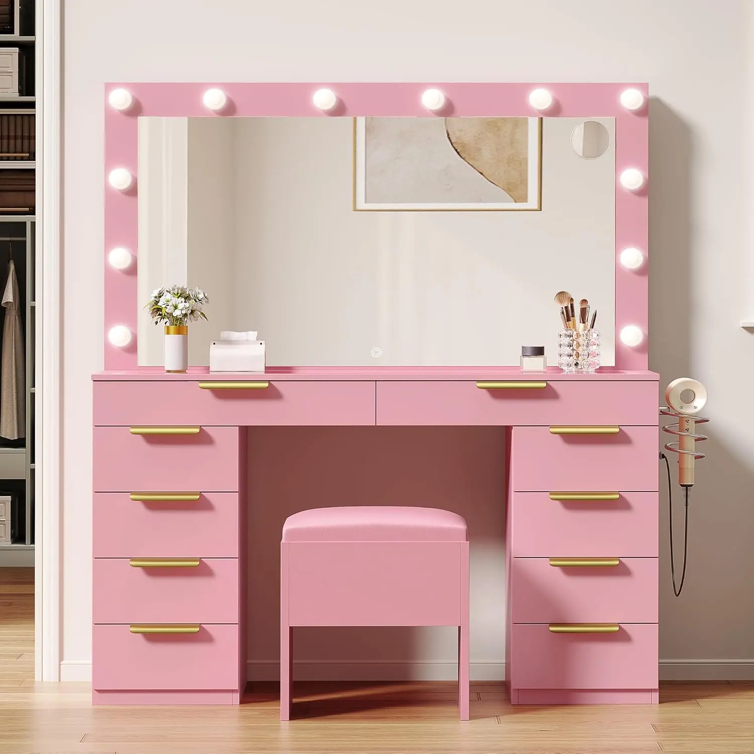 Pink Bulb - 10 Drawers