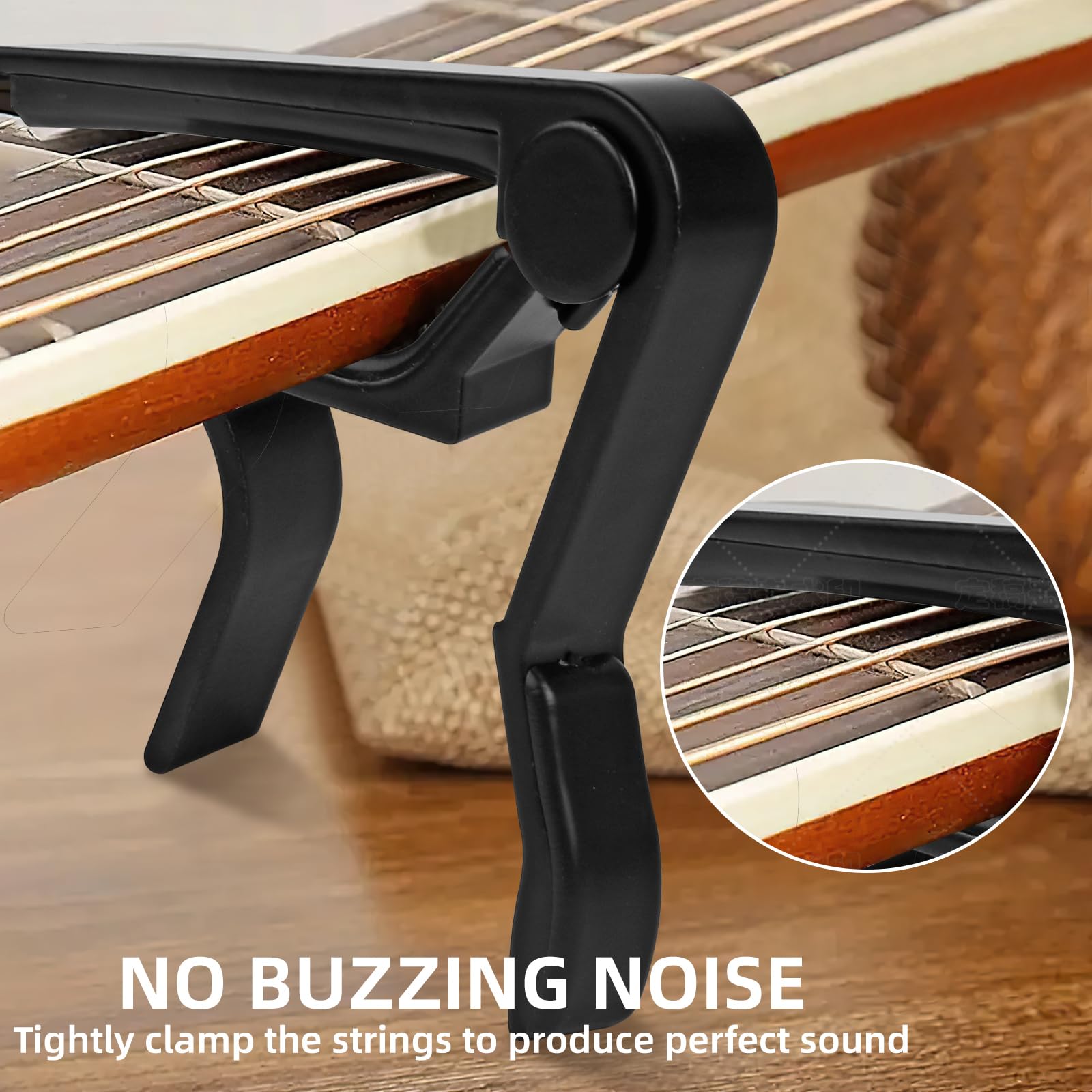 Guitar Capo for Acoustic and Electric Guitar 6 String, Premium ukulele Capos, Clip Capo, Clamp Capos, Black Guitar Capo for Acoustic and Electric Guitar 6 String, Premium ukulele Capos, Clip Capo, Clamp Capos, Black
