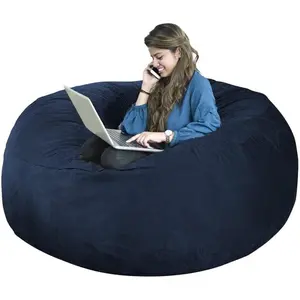 Oversized Bean Bag Chair Cover for Adults Kids Soft Washable Microfiber Sofa Bed Cover PV Velvet Furniture Living Room Lazy Chair Replacement
