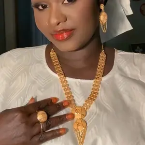 Divaslook  uniq design  long necklace set gold plated