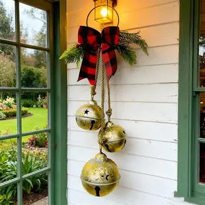 Christmas Decoration Set, Three-Bell Hanging Ornament, Christmas Ornaments, Festive Tree Door Decor, Home Decor Accent, Holiday Home Gift, Perfect Seasonal Addition