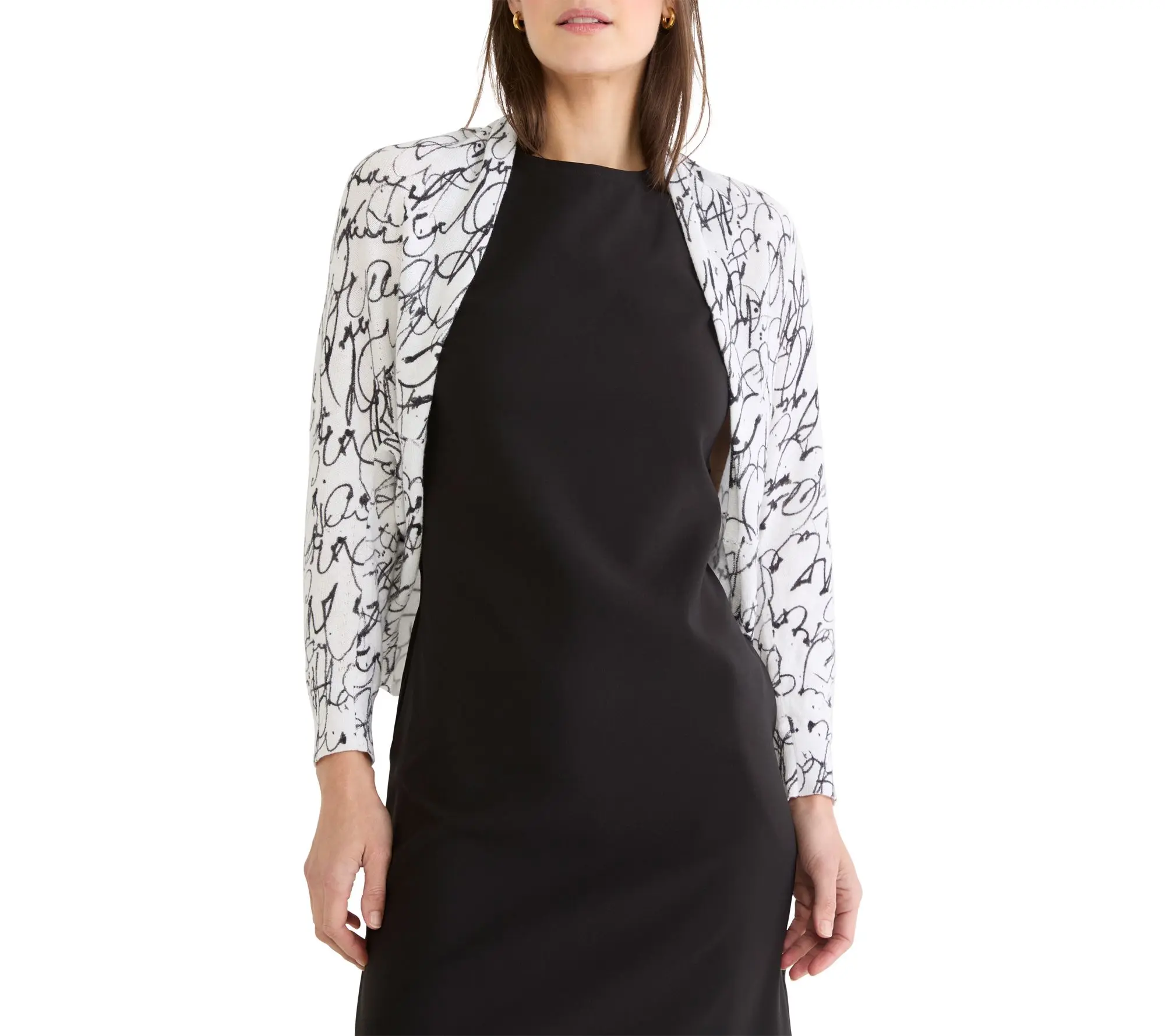NIC+ZOE Cursive Shrug Cardigan