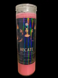 La Salma Wax & Wix Hecate Triple Goddess Candle 15 oz with Citrus Aldehydes Fresh Fruit Pomegranate Sugar Mandarin for Manifesting and Transformation