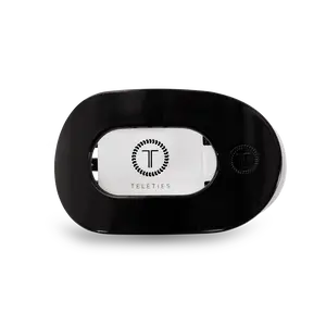 TELETIES - Jet Black Small Flat Round Hair Clip - Lay Flat, Strong Grip, Nearly Unbreakable