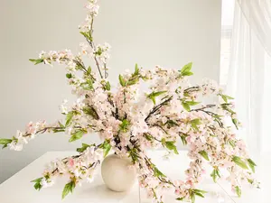 39" Artificial Cherry Blossom branch in Light Pink, Faux Spring Flowers, DIY Centerpiece |Florals |Wedding| Home Decor| Gifts For Her