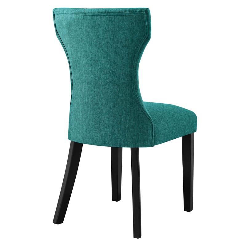 Modway Silhouette Dining Side Chair in Teal