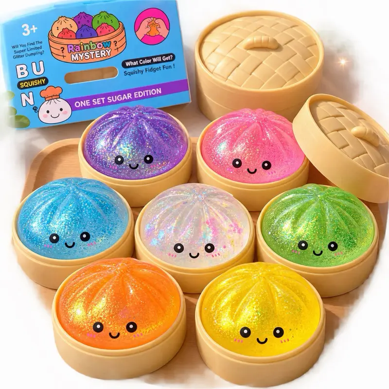 Squishy Cup Slow Rise Sensory Fidget Toy - Soft Cheese Dumpling Squishies Toy for Kids & Adults, Phthalate-Free Anxiety Relief, Unisex Stress Relief Slow Rising Sensory Toy for Ages 12+