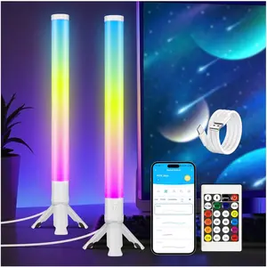RGB Light Bar, 360?  LED Light Bar for Room, Music Sync Gaming Lights, App & Remote Control Led Lights for TV Backlight, Desk Light Bars for  Room, White