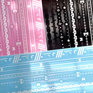 Heart Lace Chain Sticker - Decorative Stickers for Home Decor and Ornaments