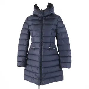 Pre-owned MONCLER Nylon Small Leather Goods CHARPAL Hooded Long Down Coat Women