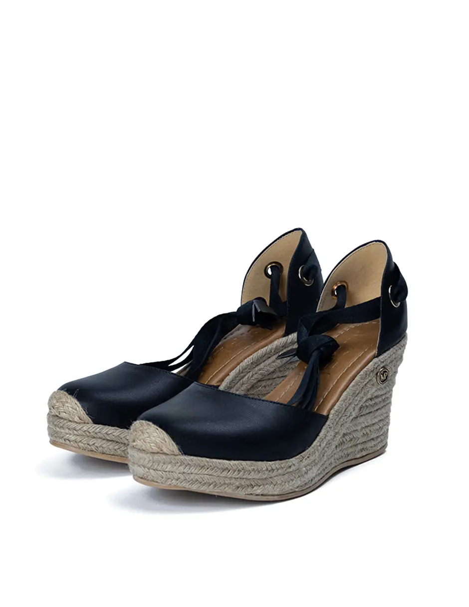 Michplas Women's Mississippi-Style Classy Linen Wedge Heels - Closed-Toe, Double-Side Lace-Up, Lightweight, Comfortable, Fashionable Closed-Toe Wedge Shoes, Stylish, Elegant, Fashionable Wedge Shoes