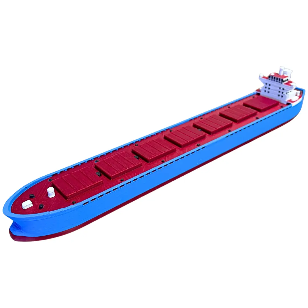 Modern Cargo Ship Model - 10-Inch Bulk Carrier Replica - Maritime Industry Decor & Logistics Professional Gift