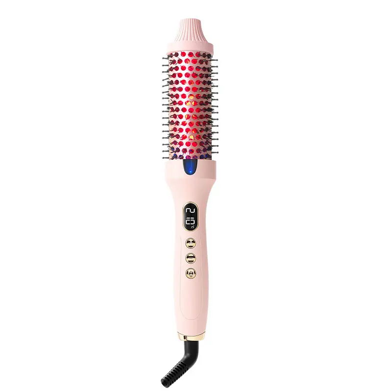 1.6 in Ionic Thermal Circle Brush for smoother hair and for natural curls, ceramic tourmaline for easy use
